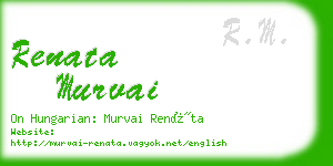 renata murvai business card